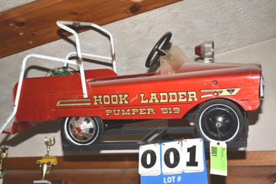 hook and ladder pumper 519 pedal car